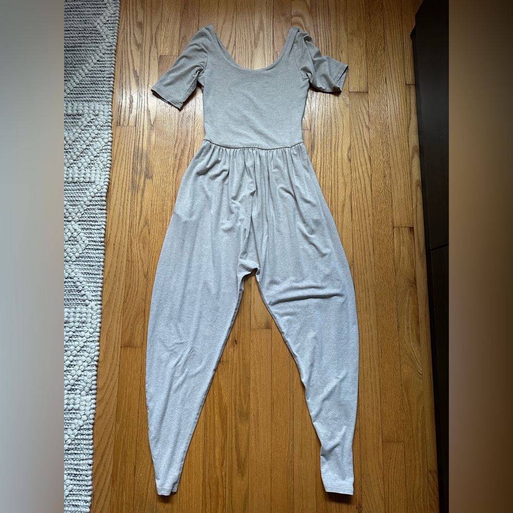 Imbodhi Oatmeal 3/4 Short Sleeve Jumpsuit